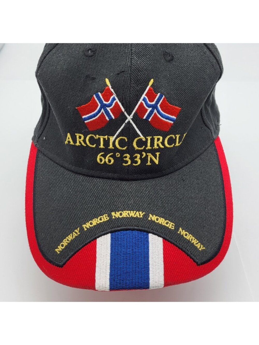 Norway Arctic Circle Embroidered cap hat Nautical coordinates Norge